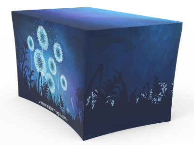 4ft Full Color Stretch Table Cover with Zippered Back