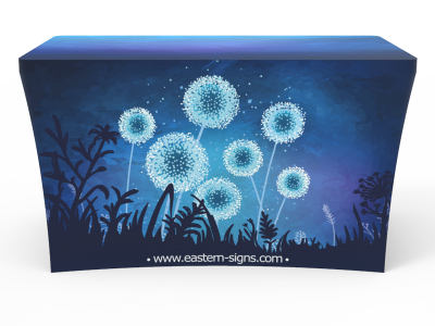 4ft Full Color Stretch Table Cover with Zippered Back