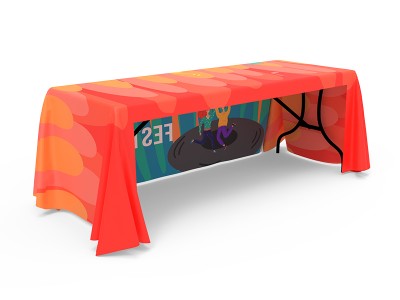 6ft Loose Table Throw 3-Sided
