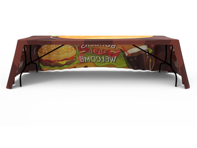 8ft Loose Table Throw 3-Sided