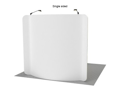 Curved - Small 8ft - Tension Fabric Backwall with Shipping Case to Podium
