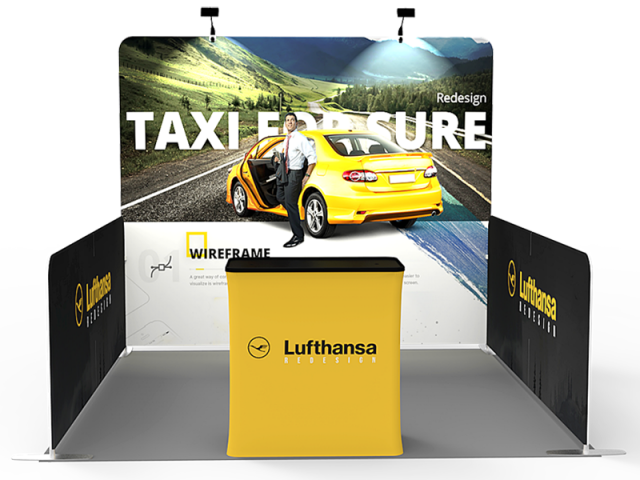 10 x 10ft Portable Tension fabric Trade Show Booth 01