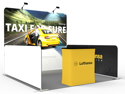 10 x 10ft Portable Tension fabric Trade Show Booth 01
