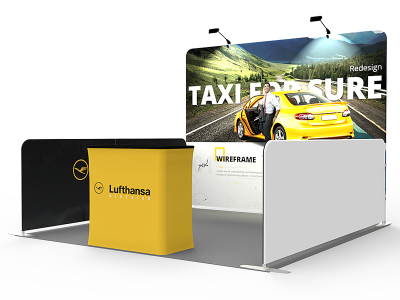 10 x 10ft Portable Tension fabric Trade Show Booth 01