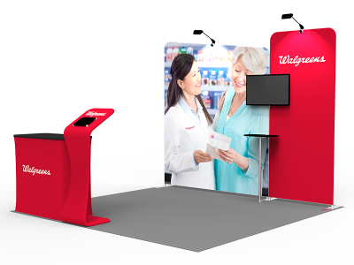 10 x 10ft Portable Tension fabric Trade Show Booth 03