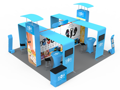 20 x 20ft Custom Trade show Booth Combo 03