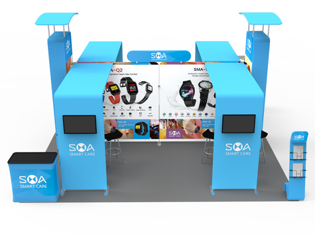 20 x 20ft Custom Trade show Booth Combo 03