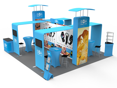 20 x 20ft Custom Trade show Booth Combo 03